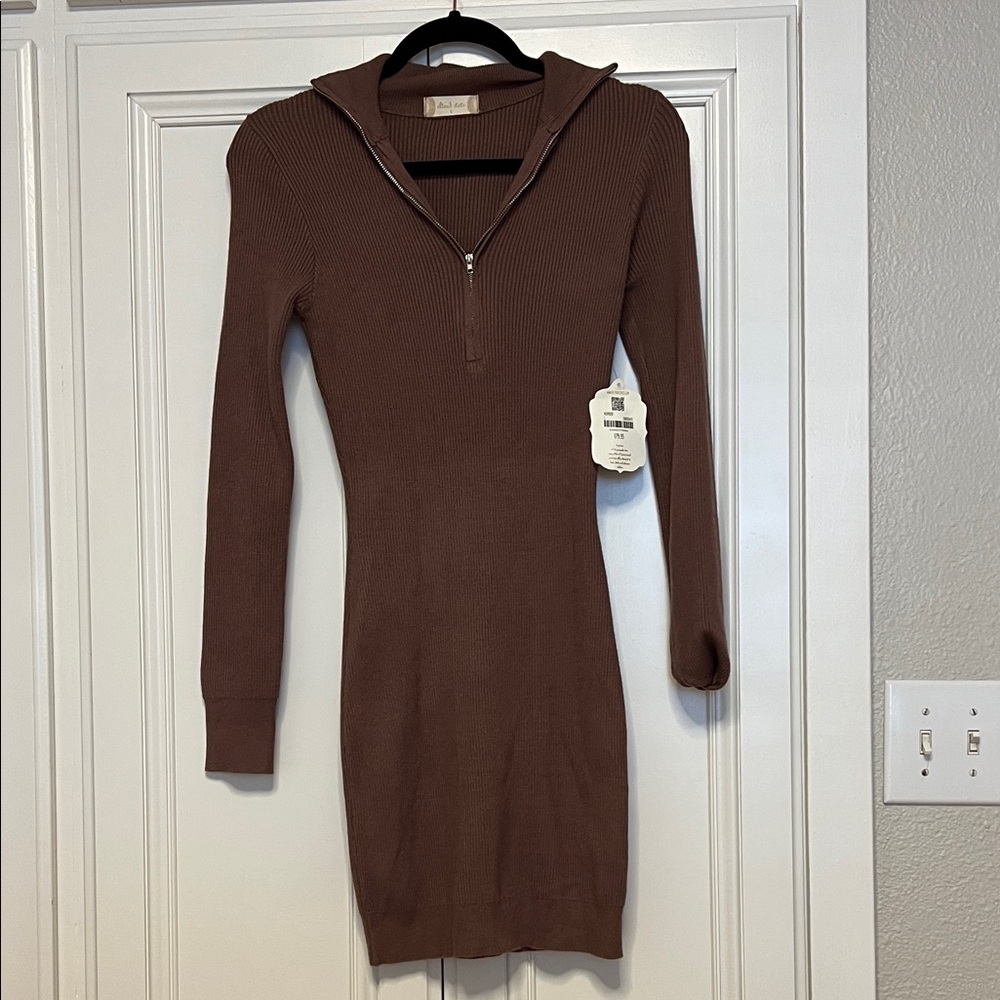 Altard State Chocolate Long Sleeve Dress